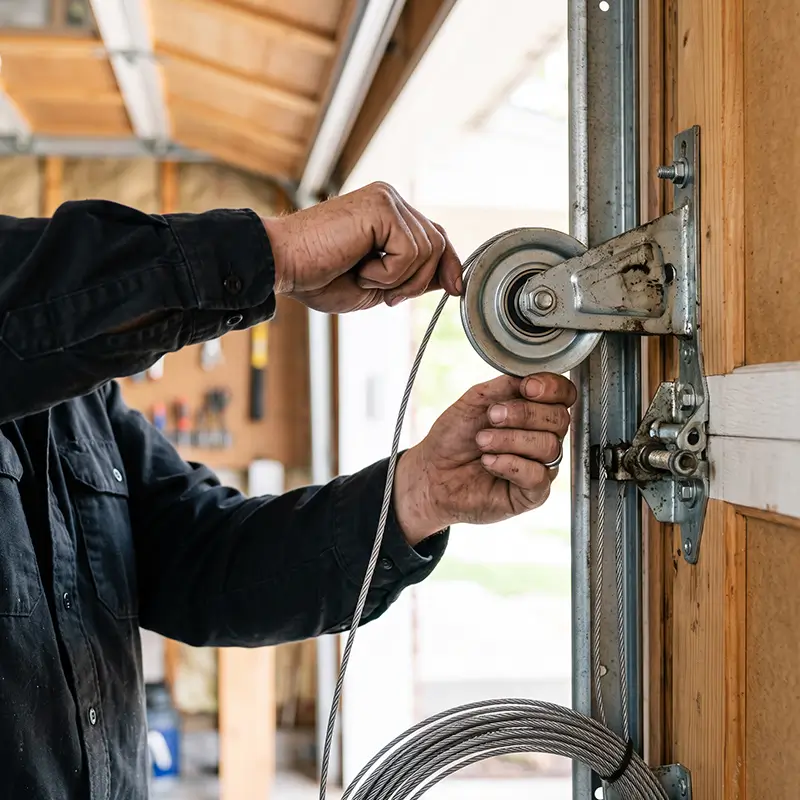 Garage door cable repair and cable replacement in Tomball Texas