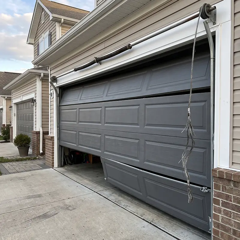 Emergency garage door repair for damaged garage door in Tomball Texas