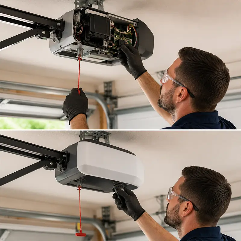 Garage Door Tomball TX technician providing expert garage door opener repair service in Tomball Texas
