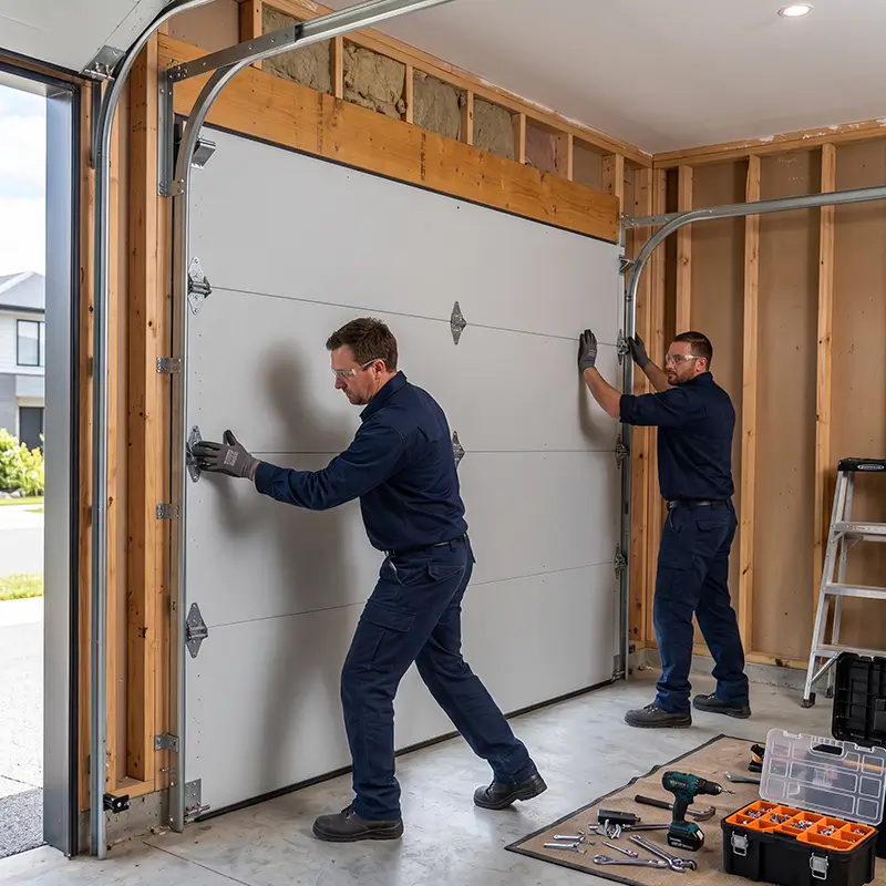 Replacing an existing garage door and installation in Tomball Texas