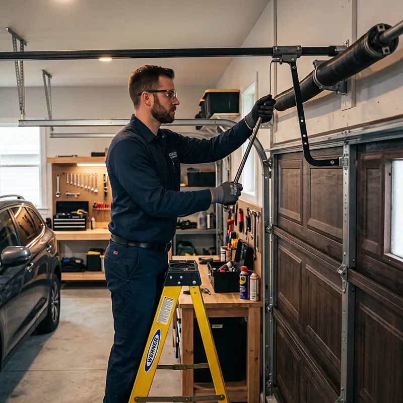 High-cycle and replacement garage door spring service in Tomball Texas